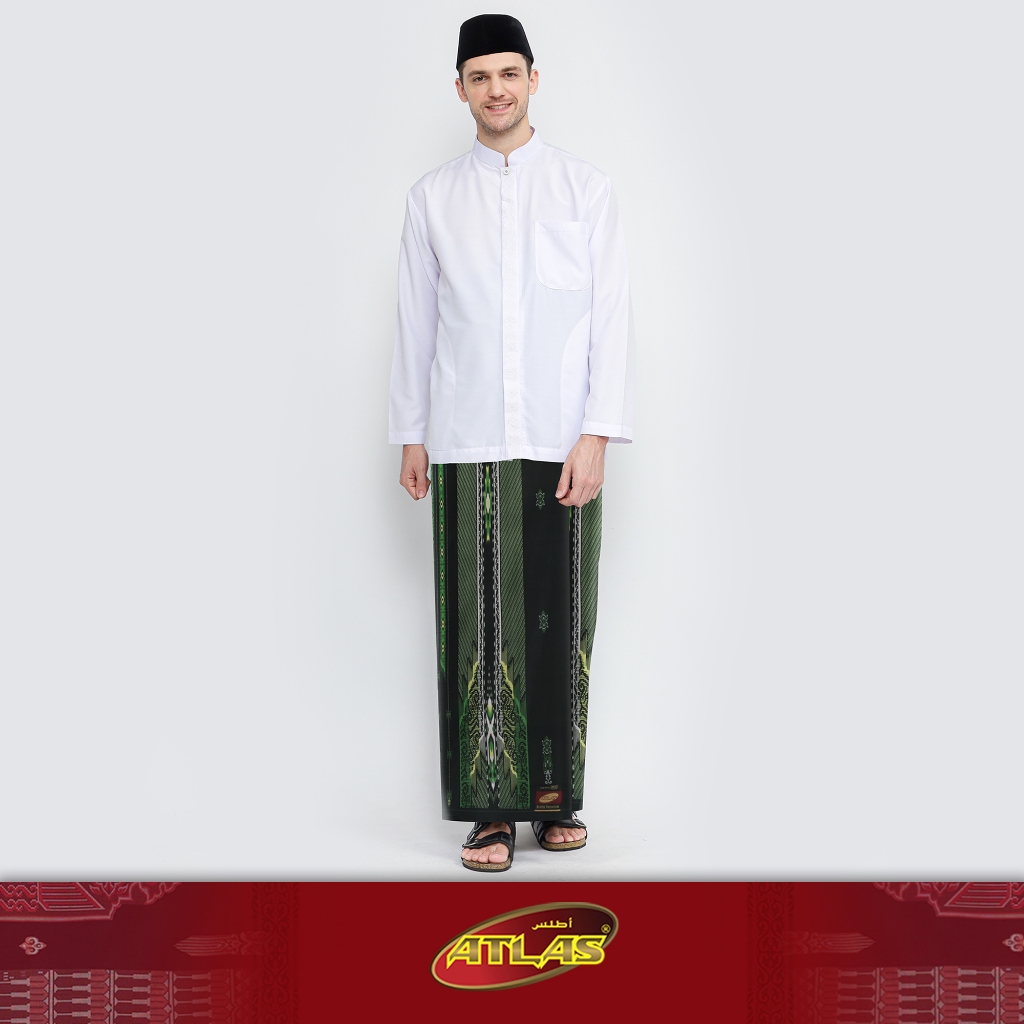 HIJAU ATLAS Super Premium 925 A9 SJA SJ สีเขียวเข้ม 02 ผ้าซิ่น