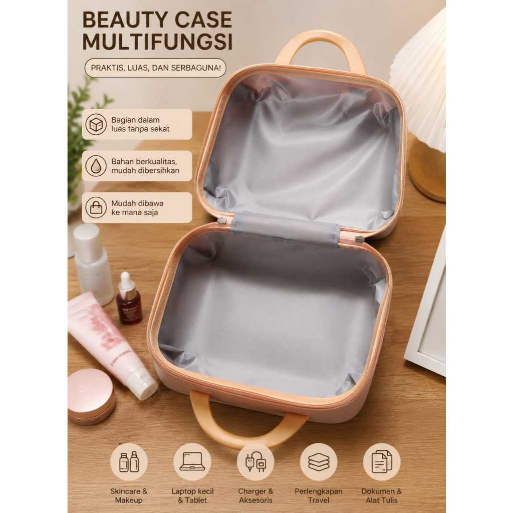 AS888 กระเป๋าเดินทาง Mini Beauty Case 12 นิ้ว กระเป๋าแต่งหน้า กระเป๋าเดินทางเครื่องสําอางระดับพรีเมี