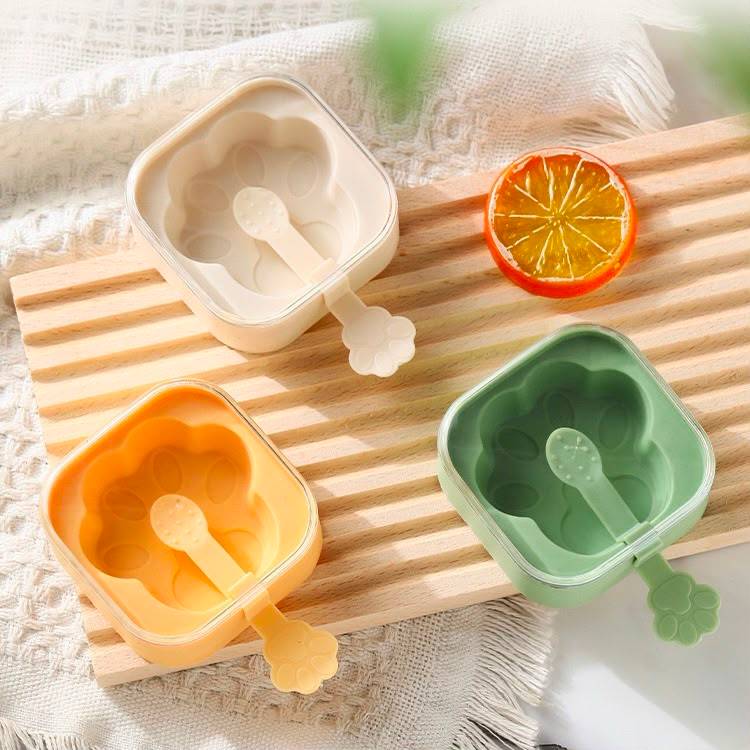 YH MINI SILICONE ICE CREAM MOLD PAW MOTIF / DIY ICE CREAM MOLD WITH LID / POPSICLE MAKER BPA FREE