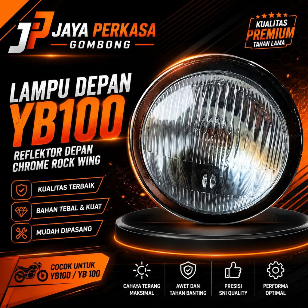 YB100 YB 100 ไฟหน้า YB100 ด้านหน้าตัวควบคุม YB 100 CHROME ROCK WING