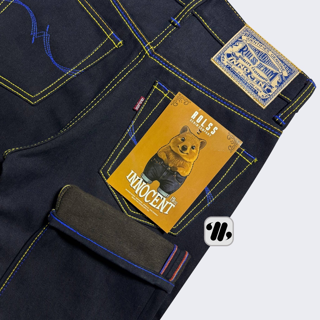 ROLSS DENIM - Innocent 15oz Brown Weft Selvedge Accent
