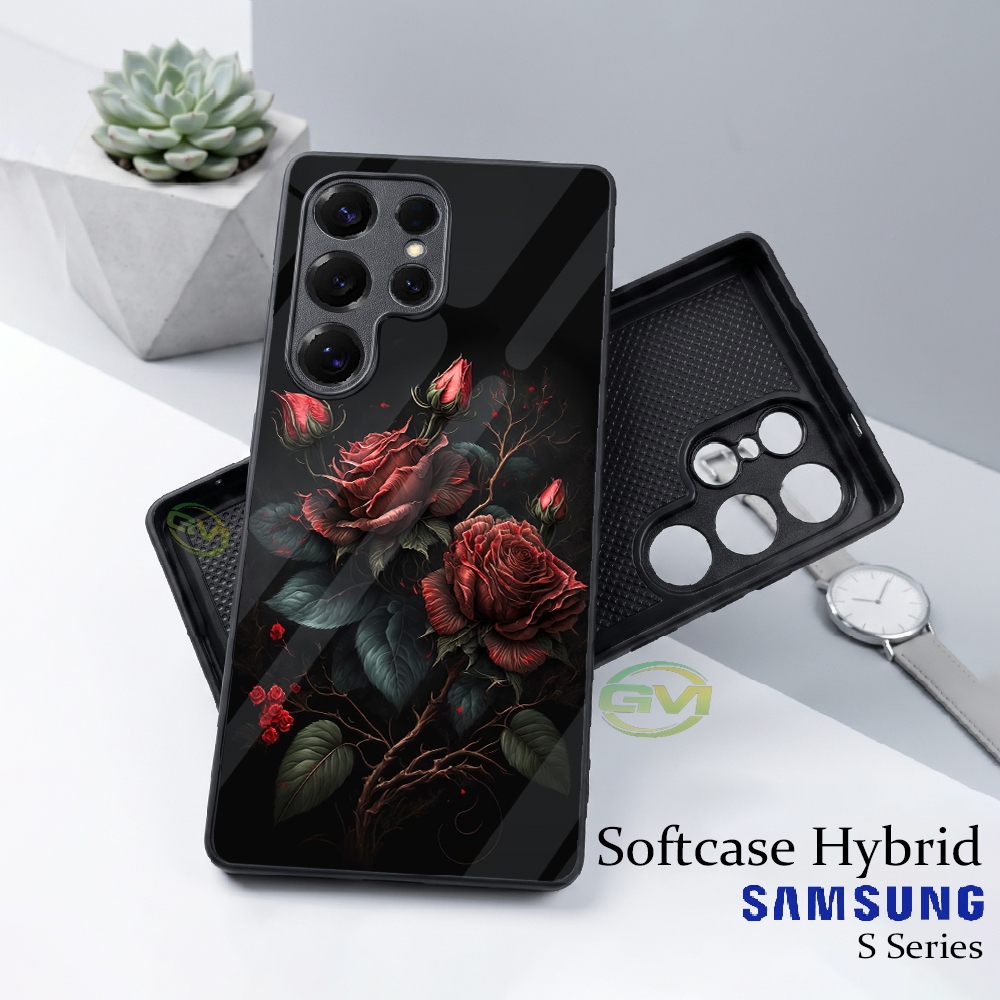 MAWAR Samsung S21 S22 S23 S24 S25 S26 Ultra Glass Softcase |GM34| เคสซัมซุง | Mika Hp S21ultra S22ul