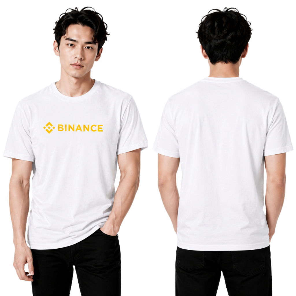 เสื้อยืด Cryptocurrency Binance Trading Fit O คอผ้าฝ้ายแขนสั้น Unisex 30s