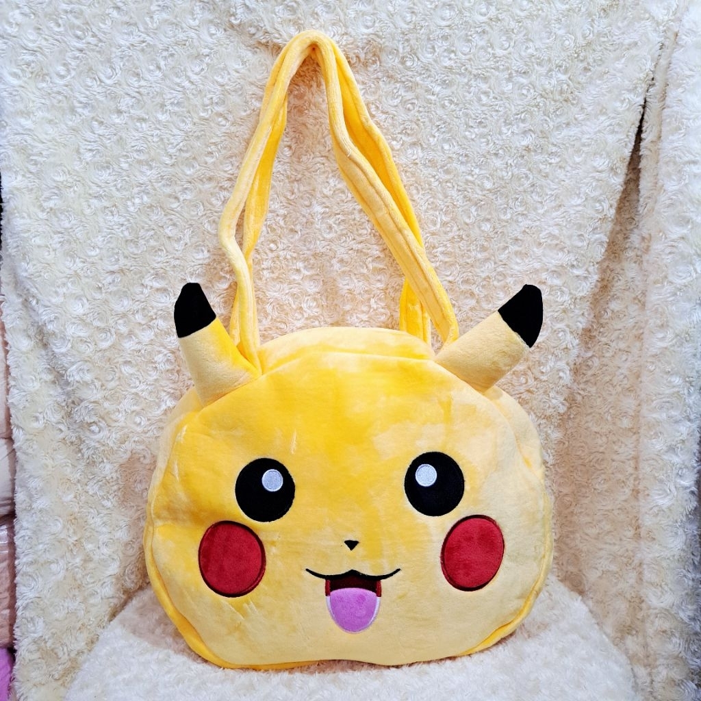 Yellow Pikachu Tote Bag XL Pokemon Pikachu Bag XL Yellow Fur Pikachu Tote Bag XL