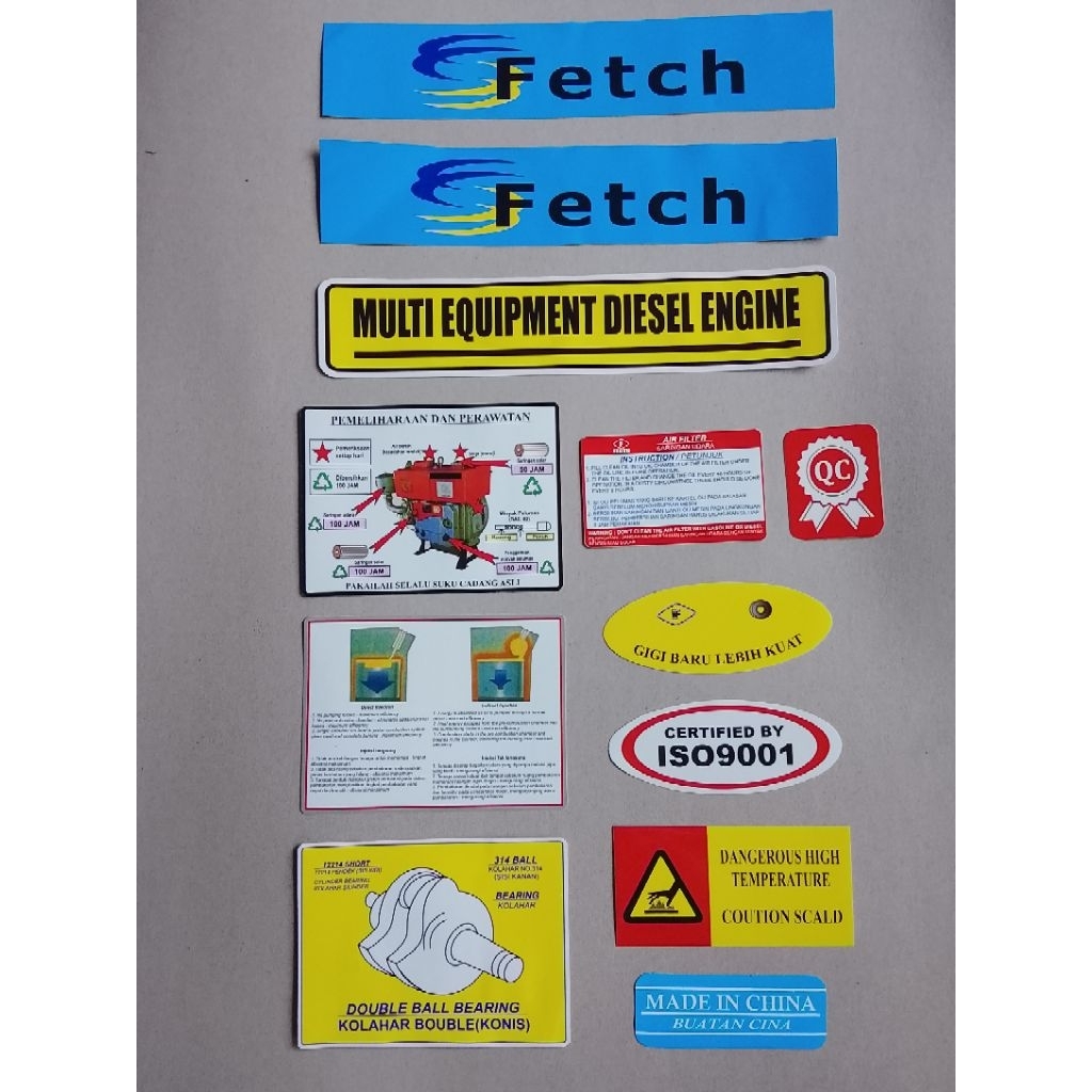 MESIN FETCH สติ๊กเกอร์เครื่องยนต์ดีเซล เครื่องยนต์ขนาดใหญ่
