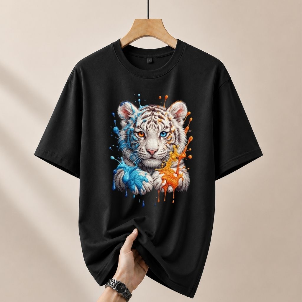 เสื้อยืดแขนสั้นผู้ชายออกแบบเฉพาะ Unisex K-Style / Casual เสื้อยืดสไตล์เกาหลี BASIC OBG - 06