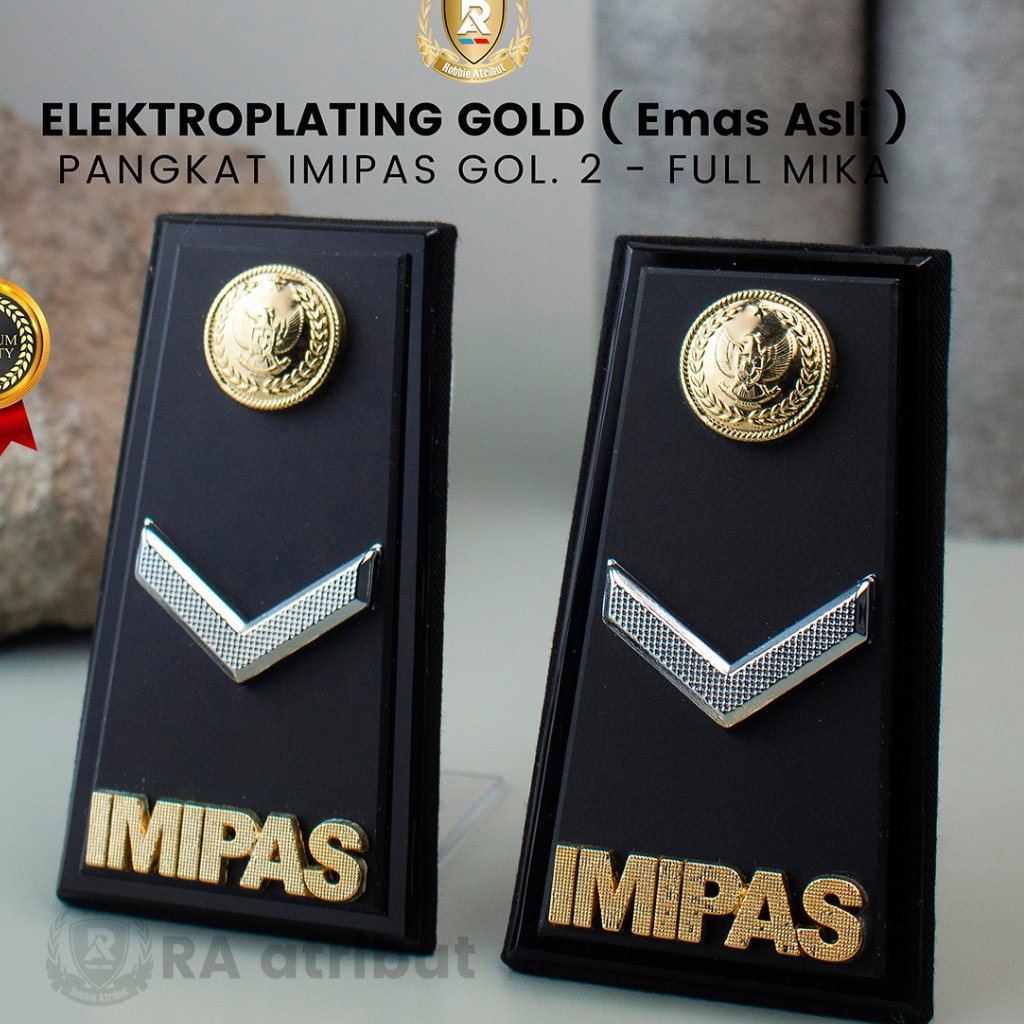 IMIPAS Rank Group 2 Full Mica Electroplating Gold, Black Gold Patch