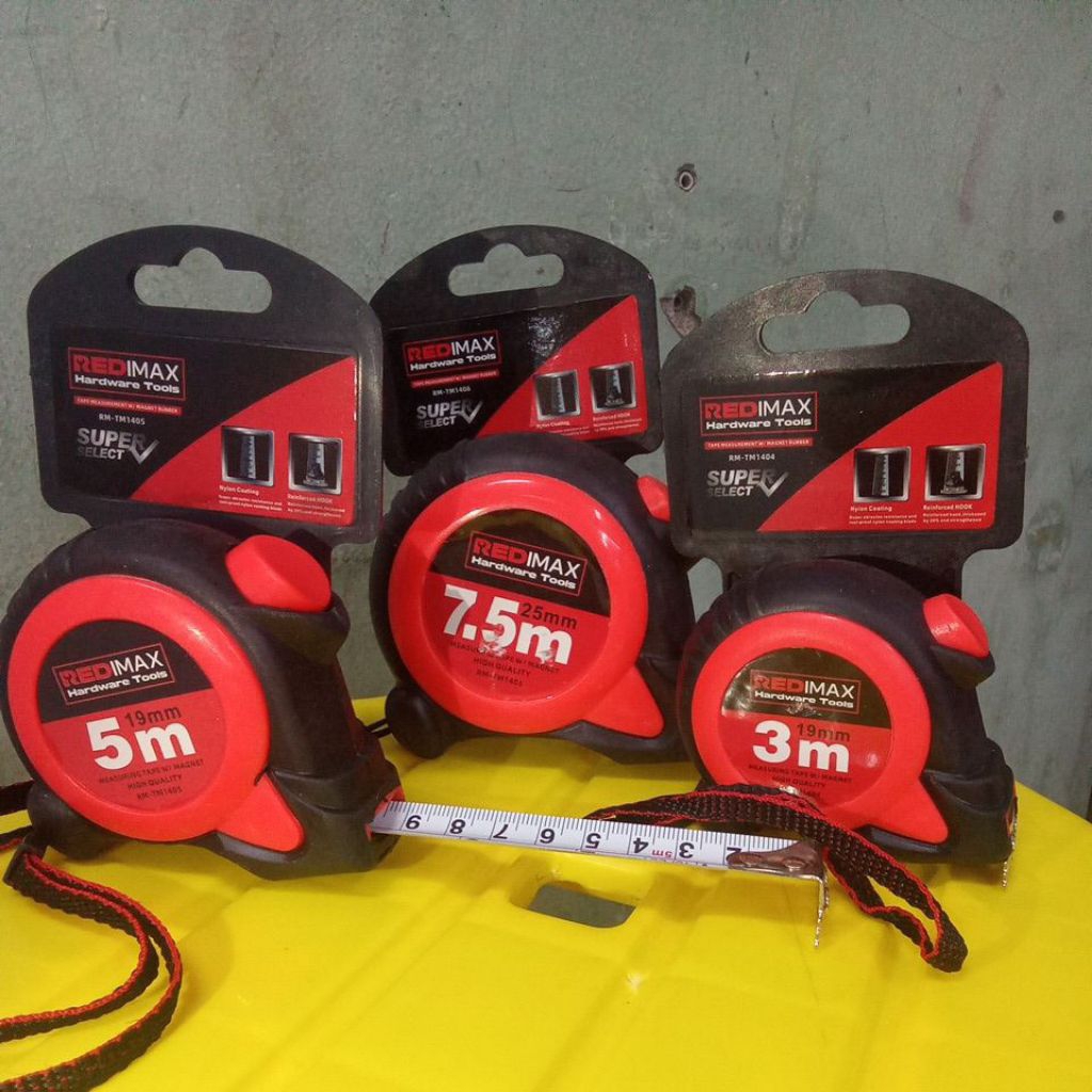 Redimax 3mx19m 5mx19m มิเตอร์มือยาง 7.5mx25m