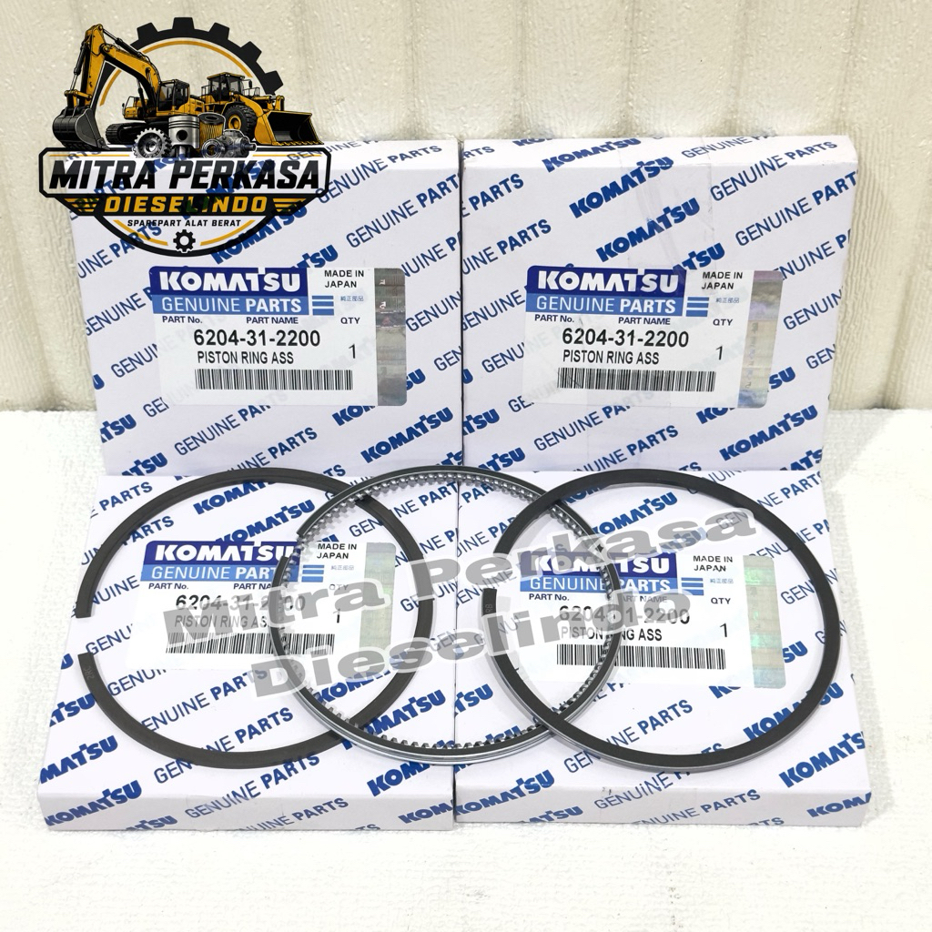 Komatsu PC75 PC78 เครื่องยนต์ 4D95 6D95 แหวนลูกสูบ 6204-31-2200