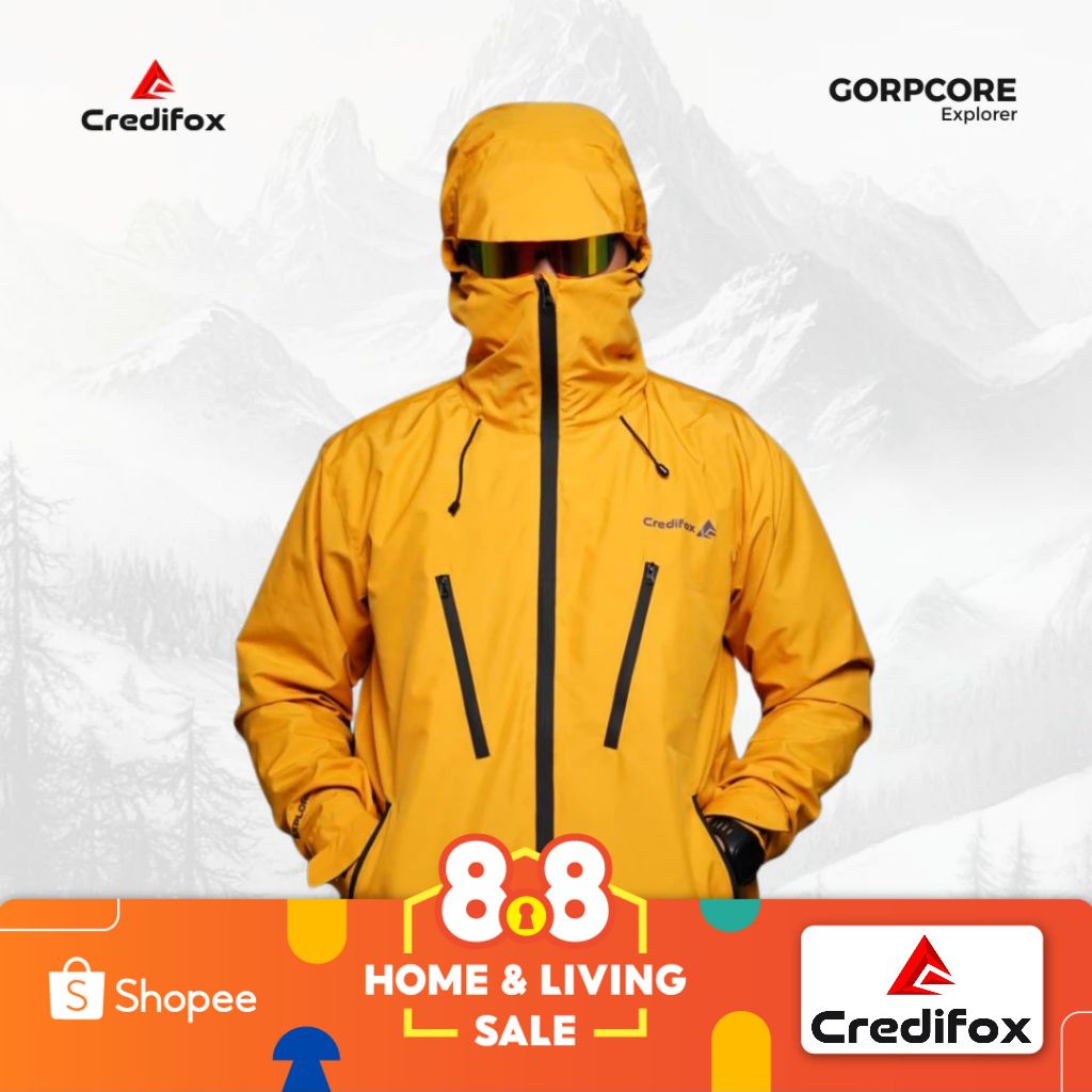 CREDIFOX เสื้อแจ็คเก็ตภูเขากันน้ํา gorpcore Explorer Season 2 Series วัสดุ JN taslan พรีเมี่ยม