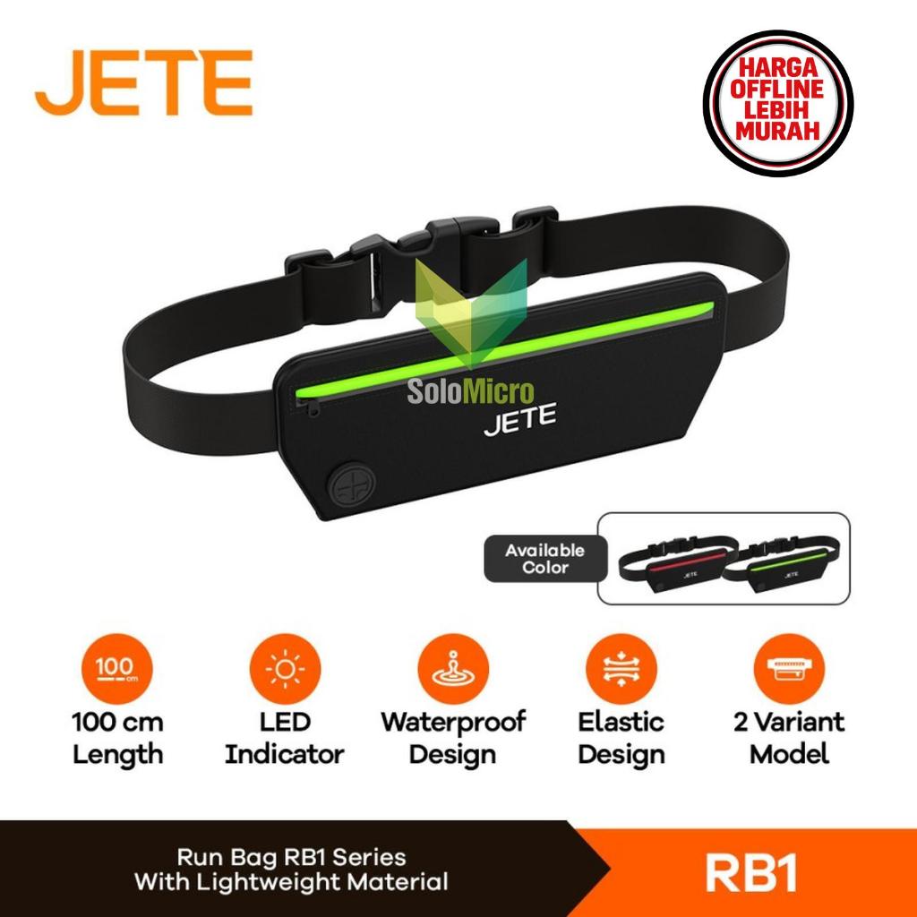 JETE RB1 Running Bag - Running Belt Bag - Waterproof Running Belt Bag - สีดํา - เขียว/แดง