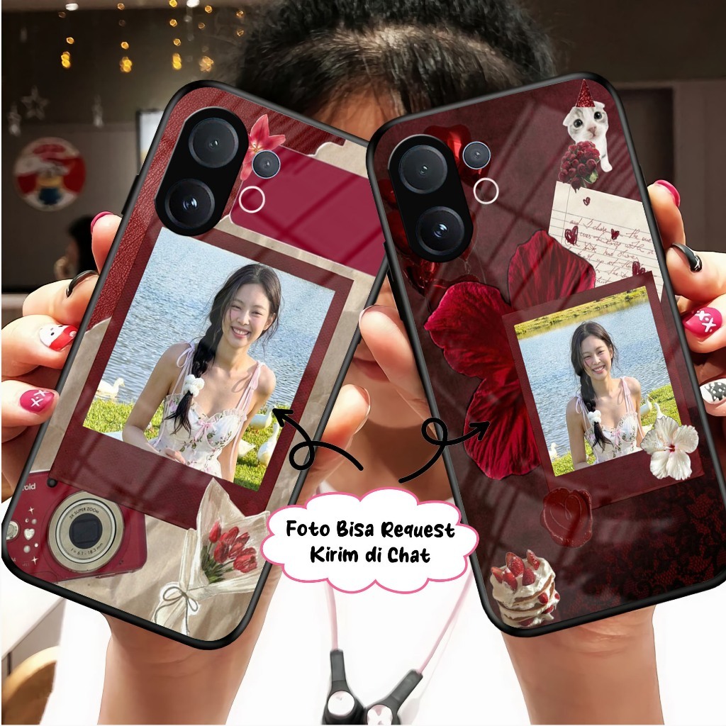 กรณีที่กําหนดเอง Softcase แก้วอะคริลิคสําหรับ Oppo A6C A6X RENO 15F VIVO Y05 Y11D V70 FE S4MSUNG A27