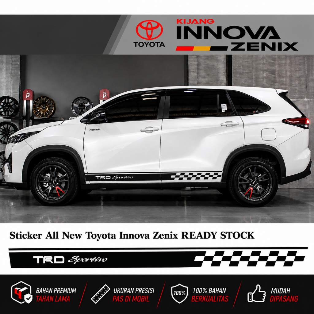 TOYOTA ALL NEW INNOVA ZENIX CHESS MOTIF STICKER ใหม่ตัดสติกเกอร์ TOYOTA INNOVA ZENIX