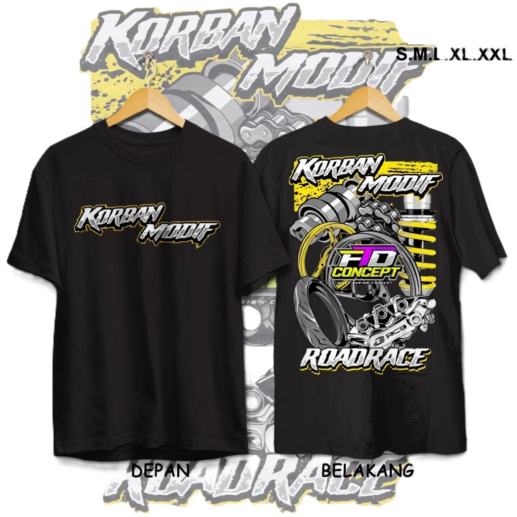 ROADRACE MODIFIED VICTIM เสื้อยืด/ ROADRACE MODIFIED VICTIM Distro เสื้อยืด/เสื้อยืดผู้ชายและผู้หญิง