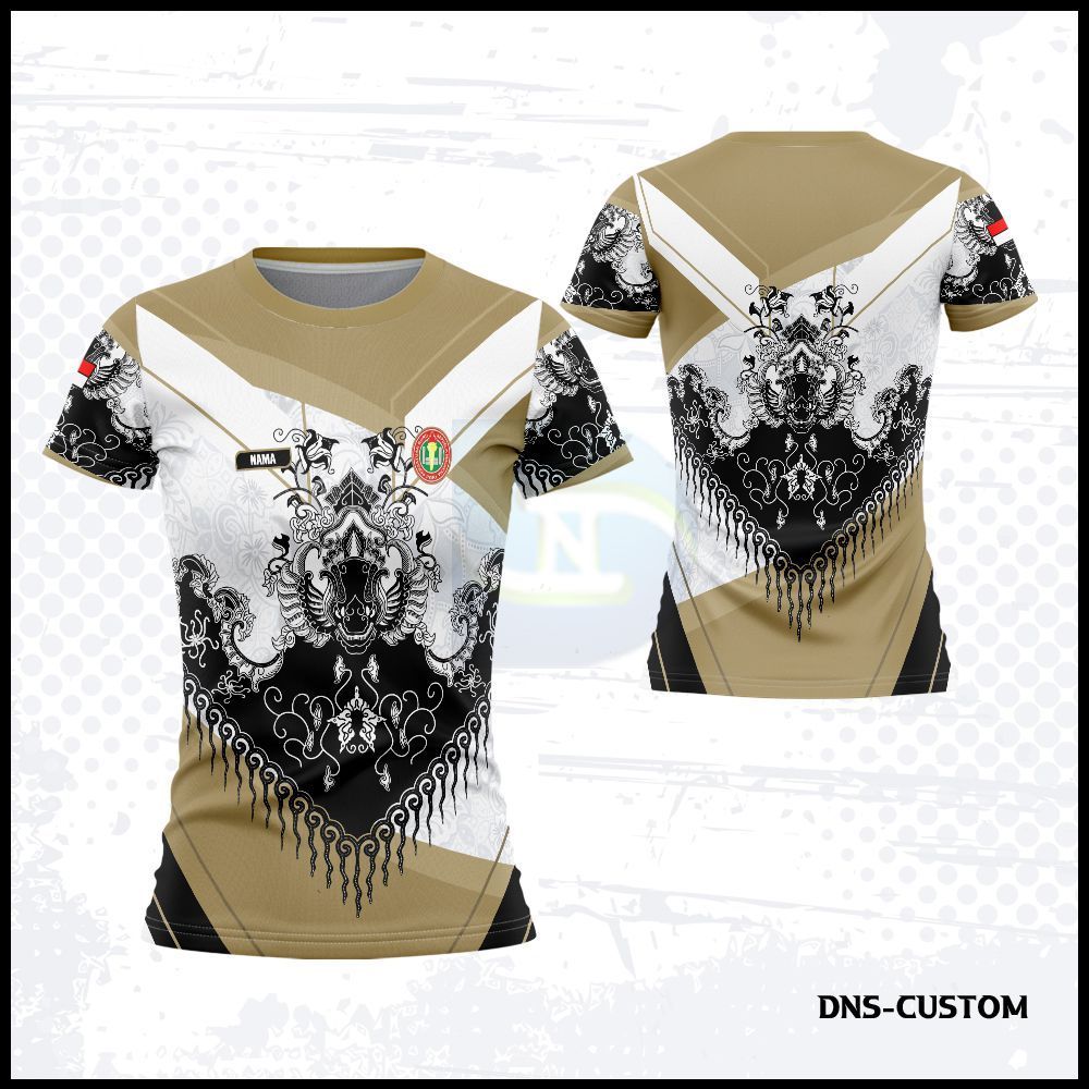 PGRI Womens Fullprint Jersey / PGRI Womens Batik Teacher T-Shirt / Free Custom Teacher Uniform