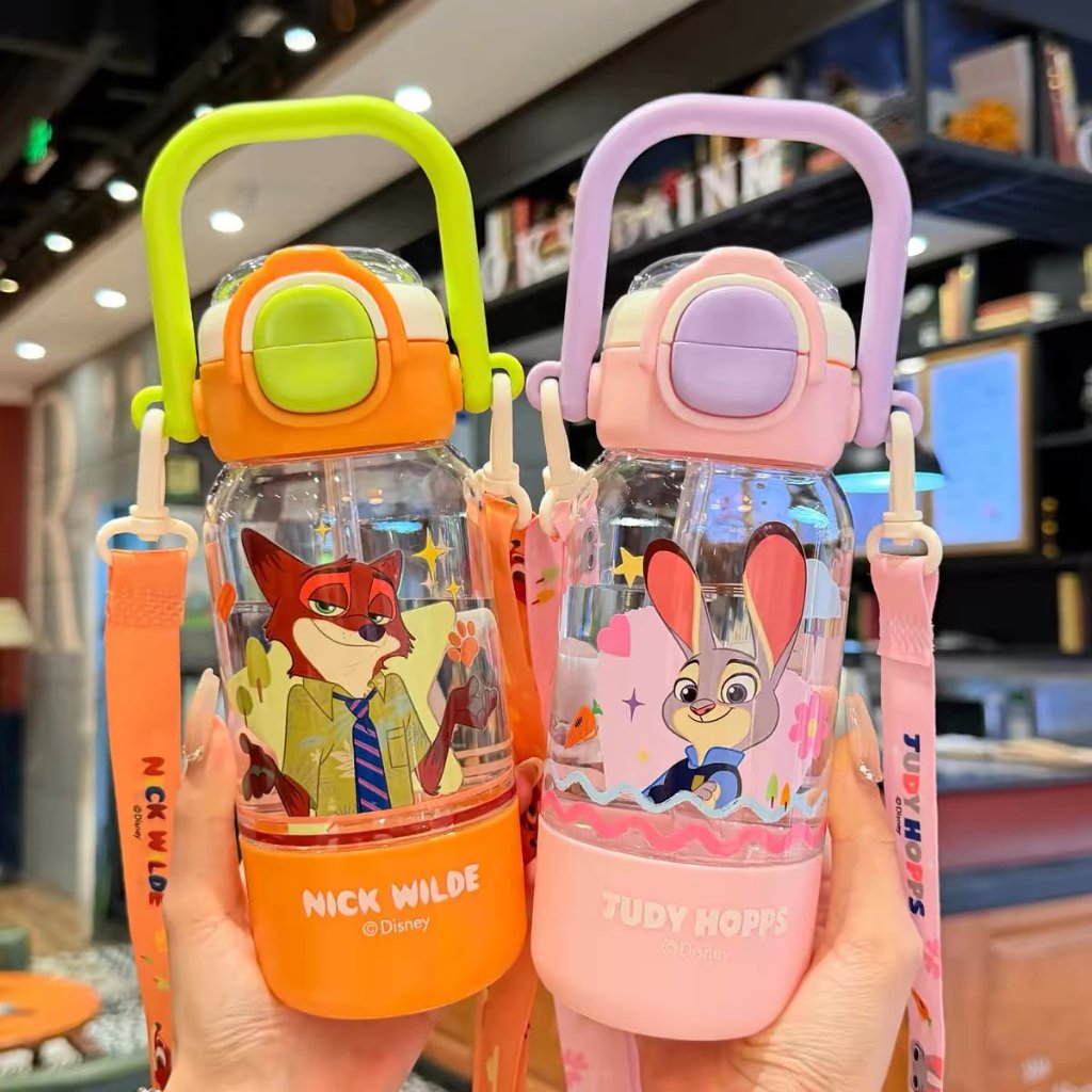 LFC-1157 3IN1 เครื่องดื่มขวด SUCTION CUP TRITAN BPA ฟรี CHARACTER ZOOTOPIA NICK WILDE JUDY HOPPS CLA