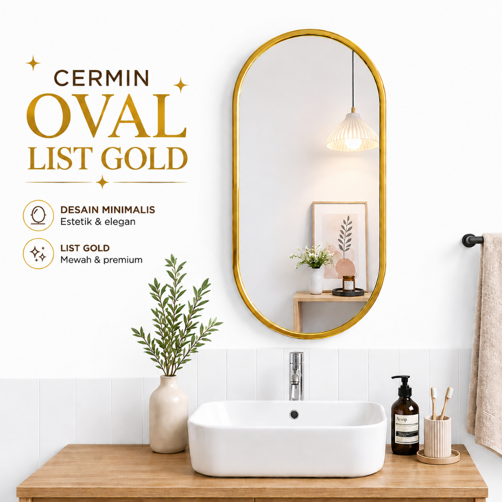 [แพ็คฟรี] AESTHETIC WALL MIRROR - WASHBASIN WALL MIRROR - HANGING MAKEUP MIRROR