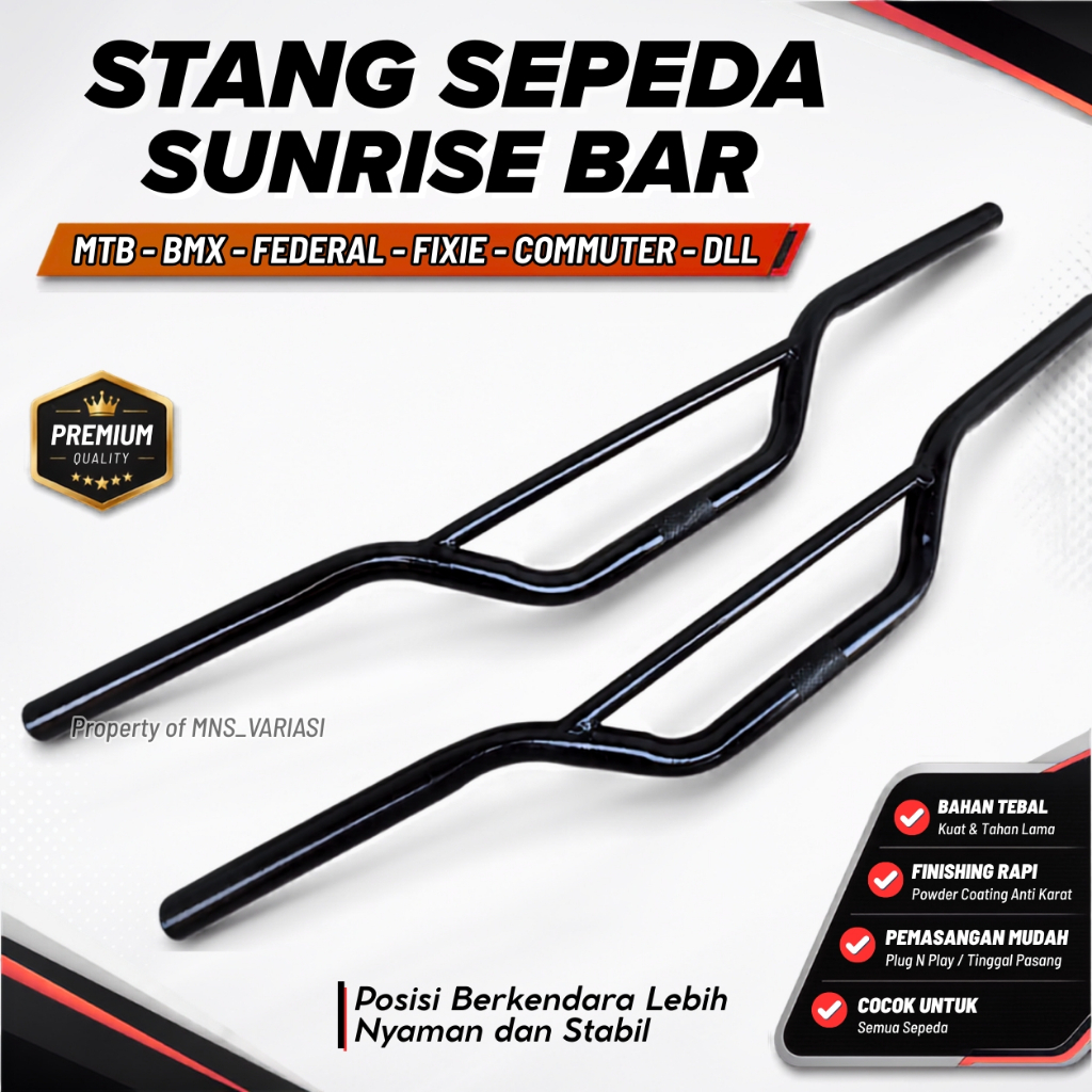 Sunrise Bar แฮนด์จักรยาน MTB BMX Federal Fixie Commuter Universal All Bikes