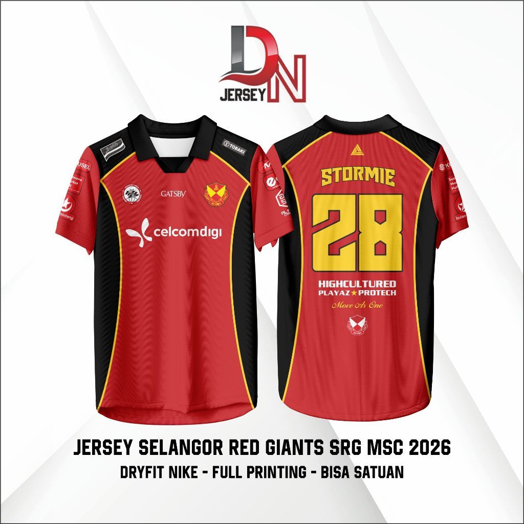 SRG JERSEY Red Giants MSC GOF 2026 ล่าสุด SRG เสื้อยืดฟรี Custom Nickname + หมายเลข