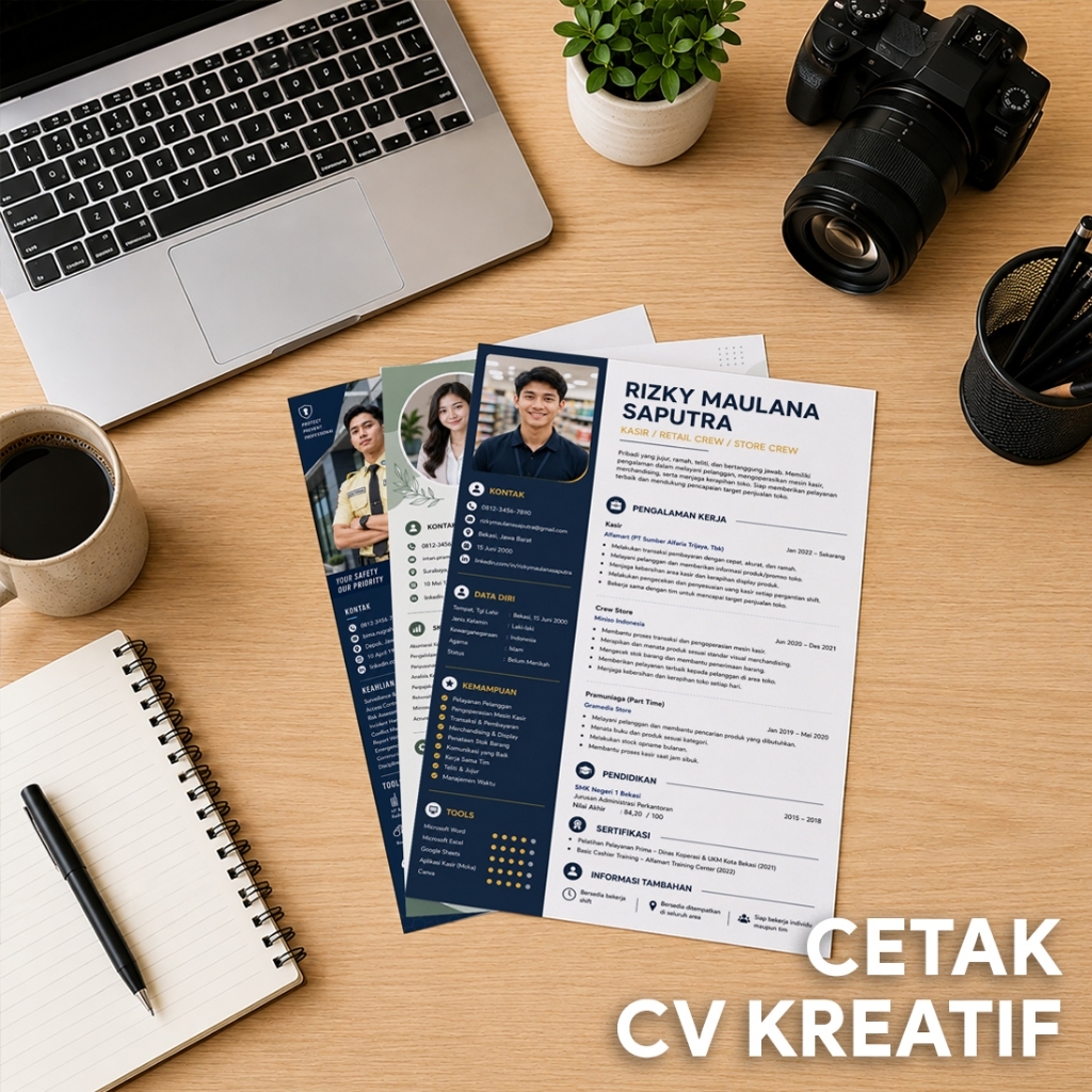 [3 ชิ้น] การพิมพ์ CV ATS ระดับมืออาชีพ | CV Fresh Graduation & Experienced Job Application | ออกแบบเ