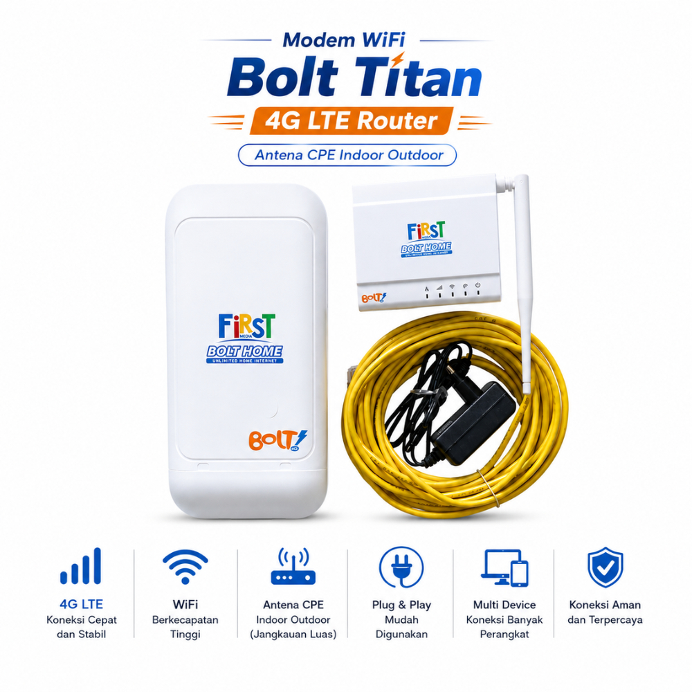 Bolt Titan 4G LTE WiFi Modem Router CPE เสาอากาศกลางแจ้งในร่ม