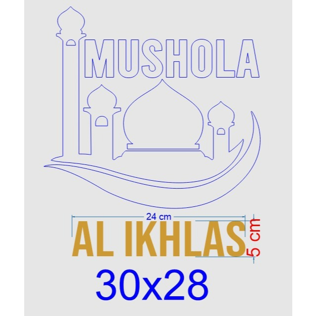 ฟองน้ําอะคริลิคแบบกําหนดเอง GOLD การเขียน AL IKHLAS เพิ่มเติม