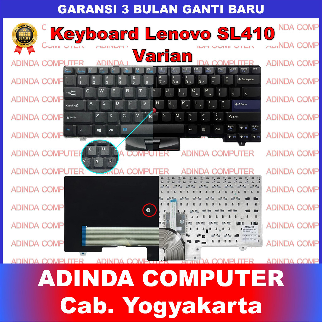 Lenovo Thinkpad SL410 L512 L520 SL510 SL410P คีย์บอร์ด Non Pointer - ตัวชี้