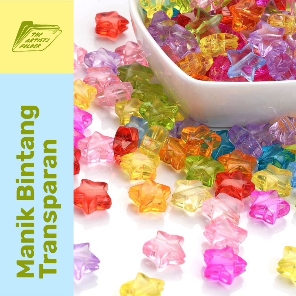 (TAF) ลูกปัดดาวโปร่งใส B ต่อ 10 ชิ้น Star Sparkle Monte ลูกปัด DIY สร้อยคออุปกรณ์เสริม