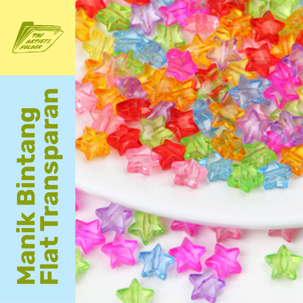 (TAF) โปร่งใสแบน Star ลูกปัด 10 ชิ้นขนาดเล็กแบน Star Sparkle Monte ลูกปัด DIY สร้อยคออุปกรณ์เสริม