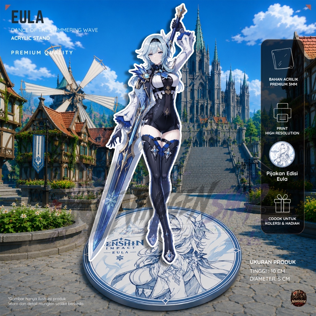 ขาตั้งอะคริลิค Genshin Impact – Eula - ขาตั้งอะคริลิคอนิเมะ
