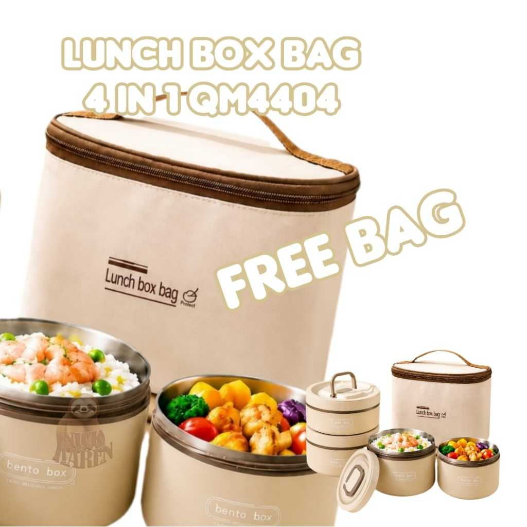 LUNCH BOX BAG 4 IN 1 QM4404 - ฟรีกระเป๋า