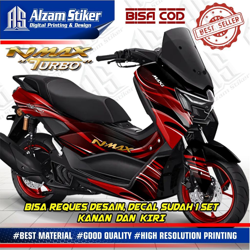 Decal NMAX Turbo Full Body / สติ๊กเกอร์ NMAX ใหม่ 2024 Fullbody / Decal Nmax Neo Striping NMAX 2024 