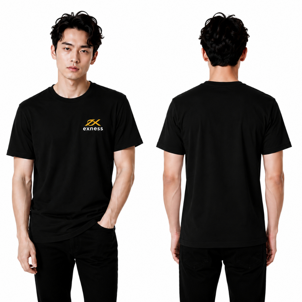 Cryptocurrency Exness Regular Fit เสื้อยืดแขนสั้นผ้าฝ้าย 30s Distro เสื้อยืด