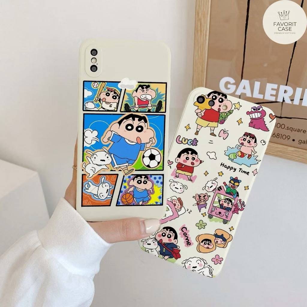 Square Edge Redmi 15 Soft Case Crayon Shinchan Motif 812 813