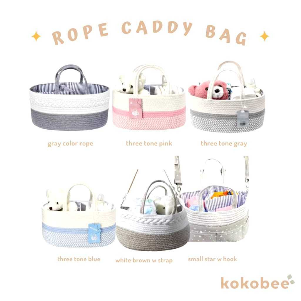 DEFECT Caddy Bag (Kokobee) Baby Travel Bag / Rope Diaper Bag Caddie Bag / Baby Gear Bag