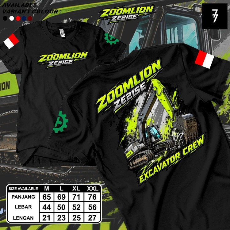 KATUN Trend Store Zoomlion Ze215E รถขุดผู้ประกอบการเสื้อยืดอุปกรณ์หนักวัสดุผ้าฝ้ายสุดเท่