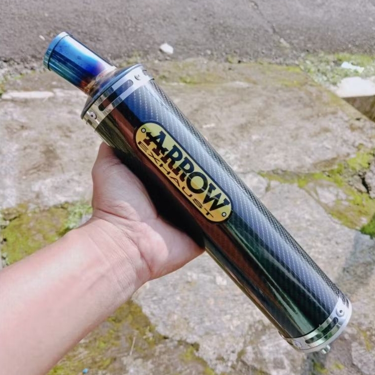 กระบอกท่อไอเสียเท่านั้น Arrow Carbon 2 จังหวะสําหรับนินจา RR RS SS Fiz R RXZ