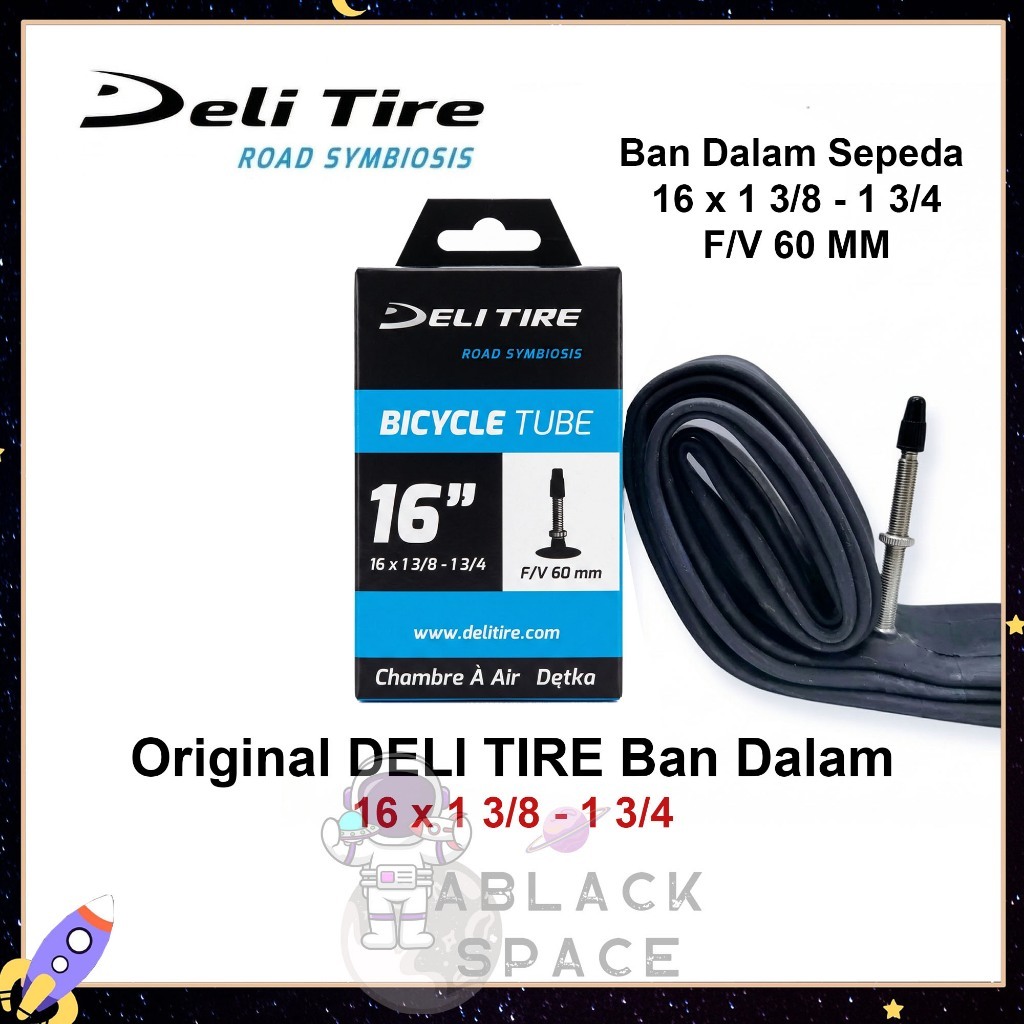 ยางในจักรยาน 16 x 1 3/8 - 1 3/4 FV 60mm Deli ยาง Swallow Presta วาล์ว 16 Plus 13/8 16 + จักรยานพับฝา
