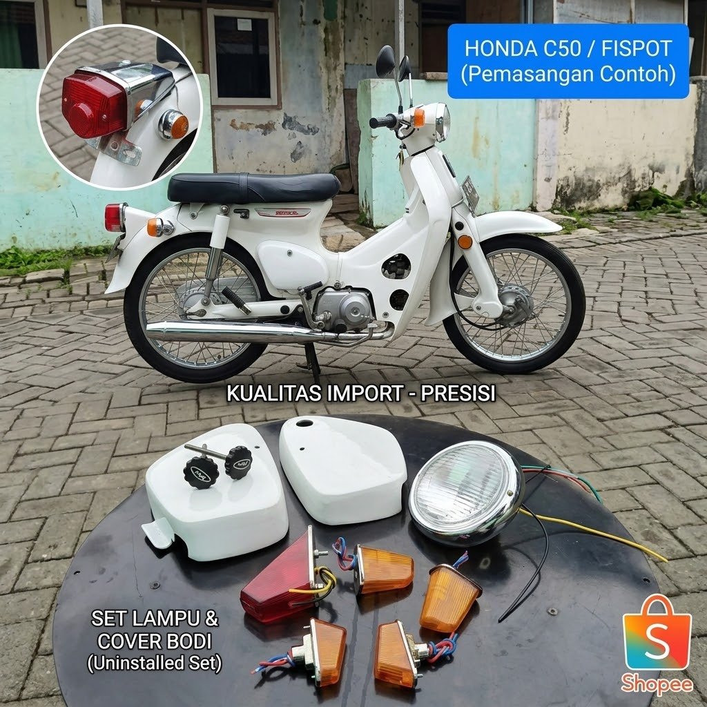 ไฟหน้า Honda C50/pispot/c50 riting/c50