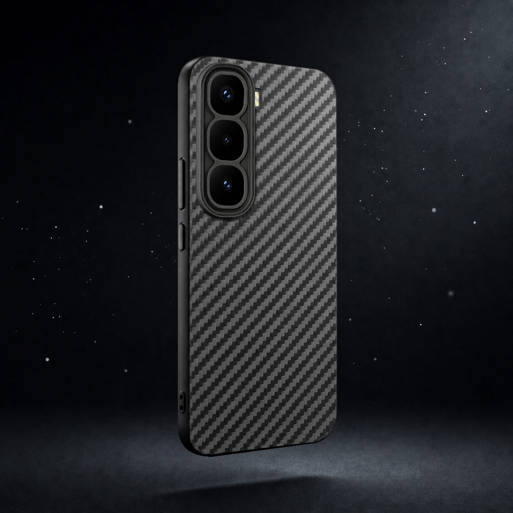 EllaStuff Case INFINIX HOT 60 / 60I / 60 PRO / 60 PRO PLUS Softcase CARBON TEXTURE + PROTECT CAMERA 
