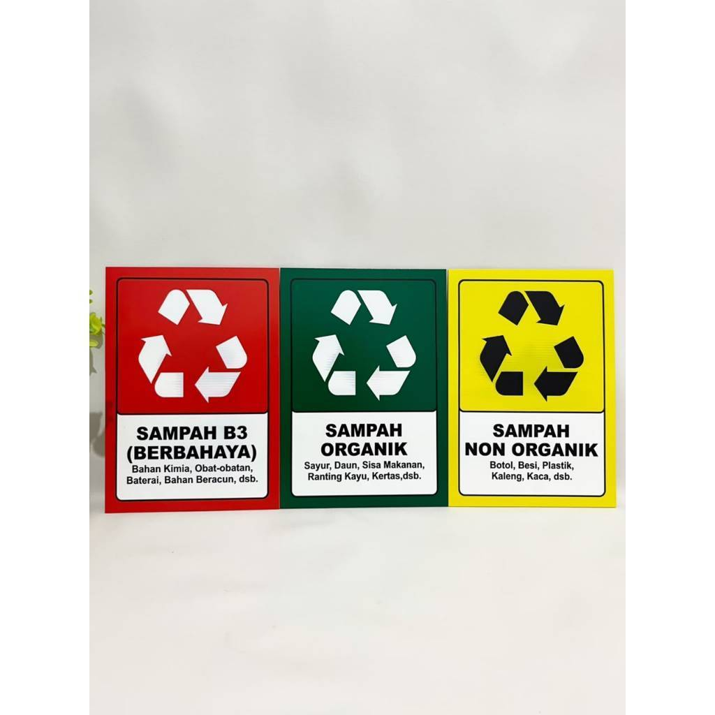 ACRYLIC GARBAGE - B3 - ORGANIC - NON ORGANIC - RESIDU (A67)