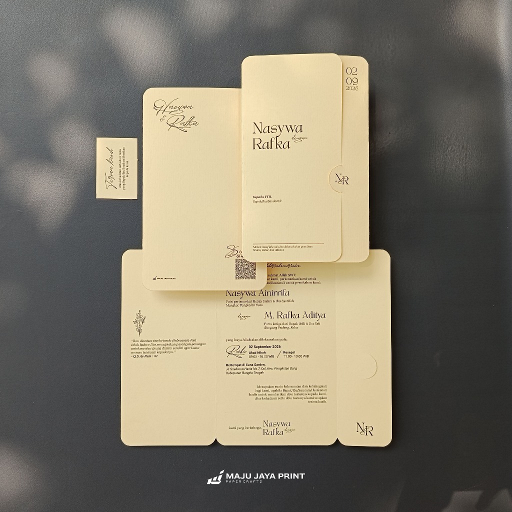 Obtuse-Angle Minimalist Wedding โดย Maju Jaya Print