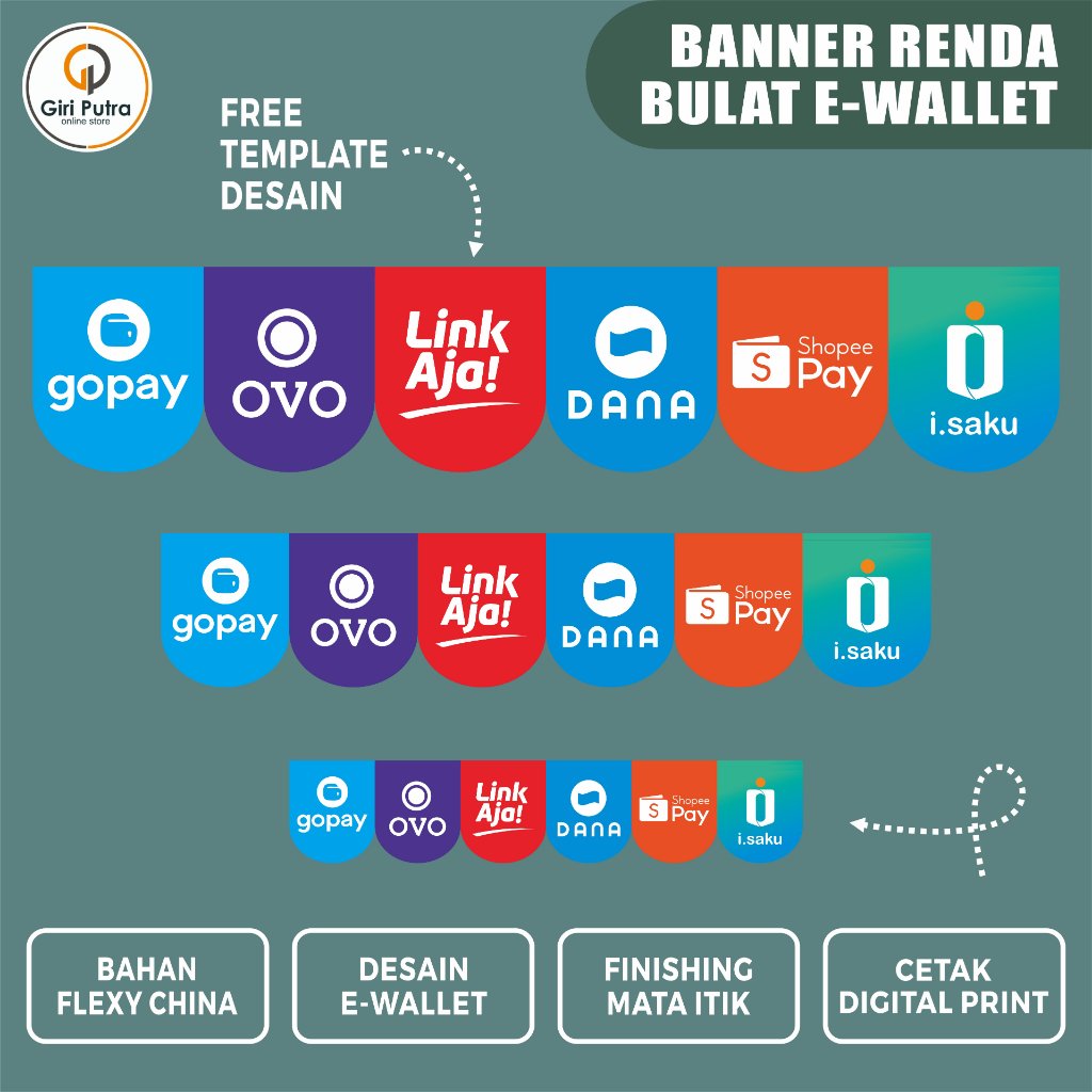 E-WALLET COUNTER BANNER / ROUND LACE BANNER / E-WALLET