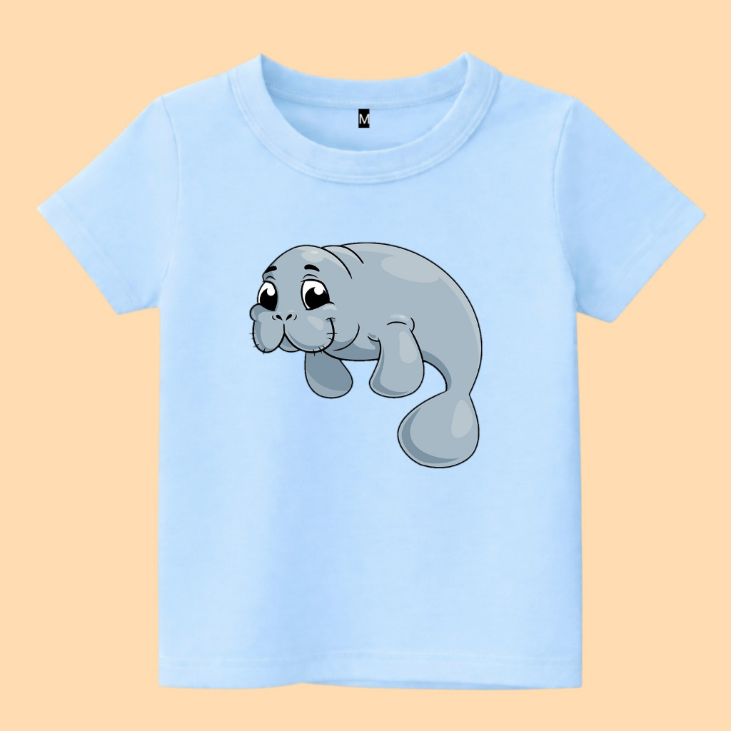 เสื้อยืดเด็กภาพสัตว์ทะเล Dugong