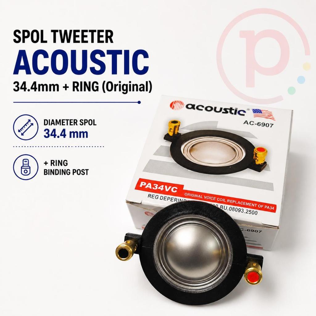 Spol 34.4 BP + Original Acoustic Ring / Spool 34.4mm + Original Acoustic Ring / Voice Coil Tweeter A