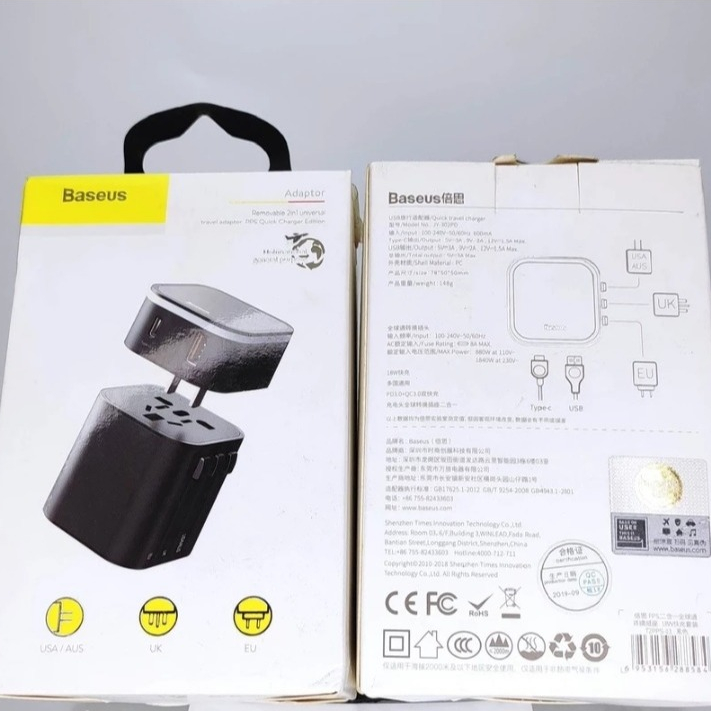 TRAVEL HEAD ADAPTER CHARGER BASEUS