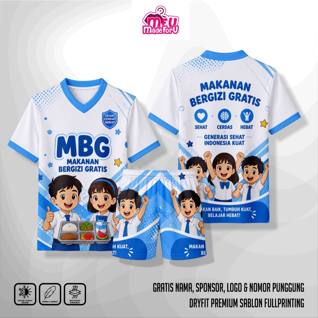 เสื้อที่กําหนดเองสําหรับผู้หญิง/ผู้ชาย MBG กินมีคุณค่าทางโภชนาการฟรี V คอ -ฟรีชื่อที่กําหนดเองหมายเล