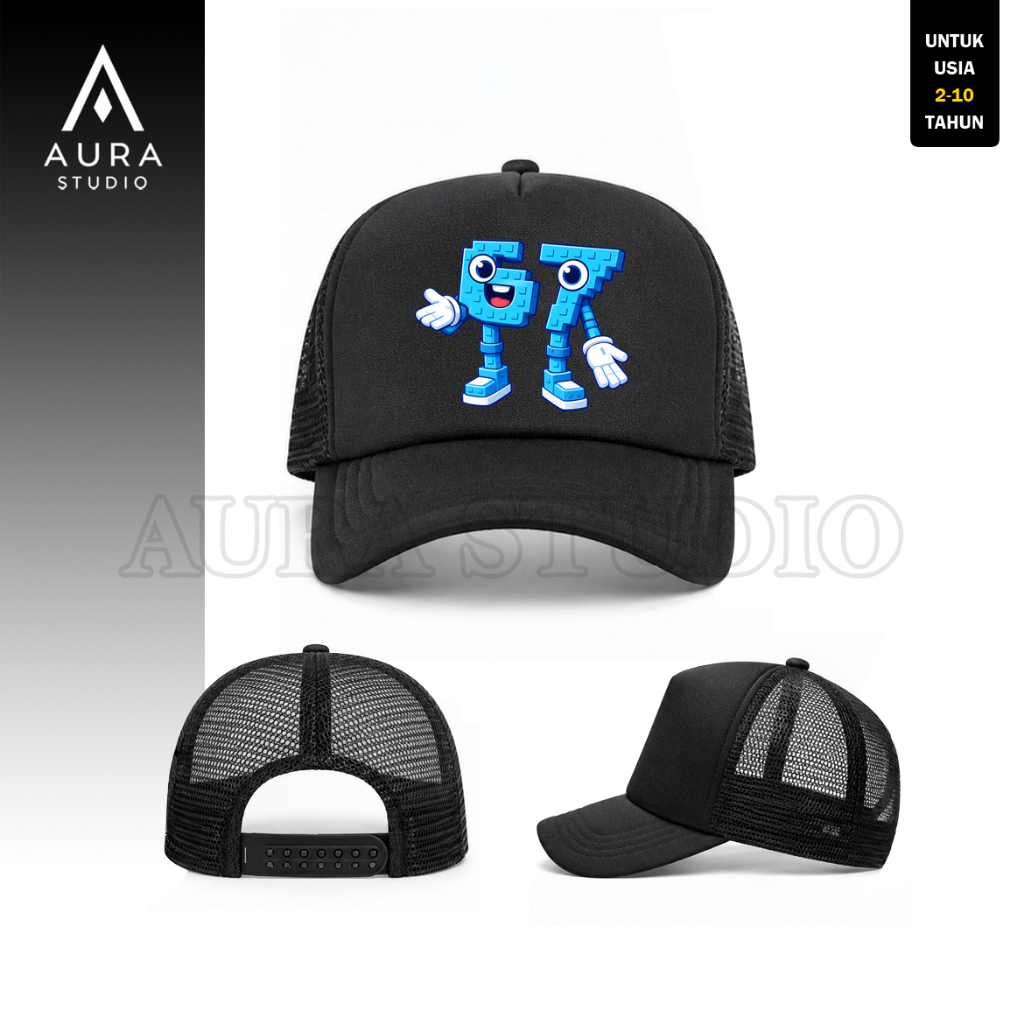 Lucky Block 67 Brainro Roblox Unisex Kids Trucker Hat Premium Kids Mesh Hat