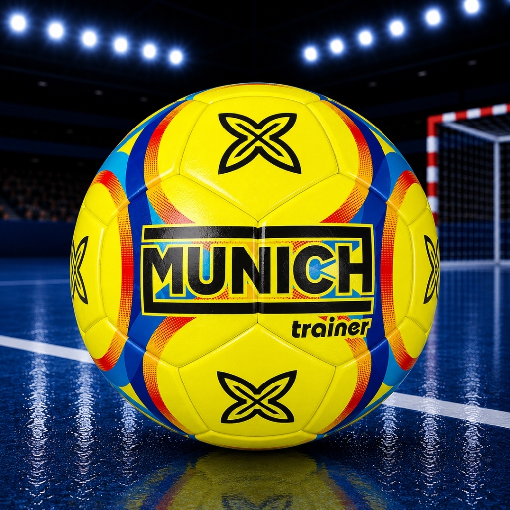 RS644 - Original Munich Trainer Futsal Ball ขนาด 4 การควบคุมอันทรงพลังสําหรับเกมในร่มและกลางแจ้ง