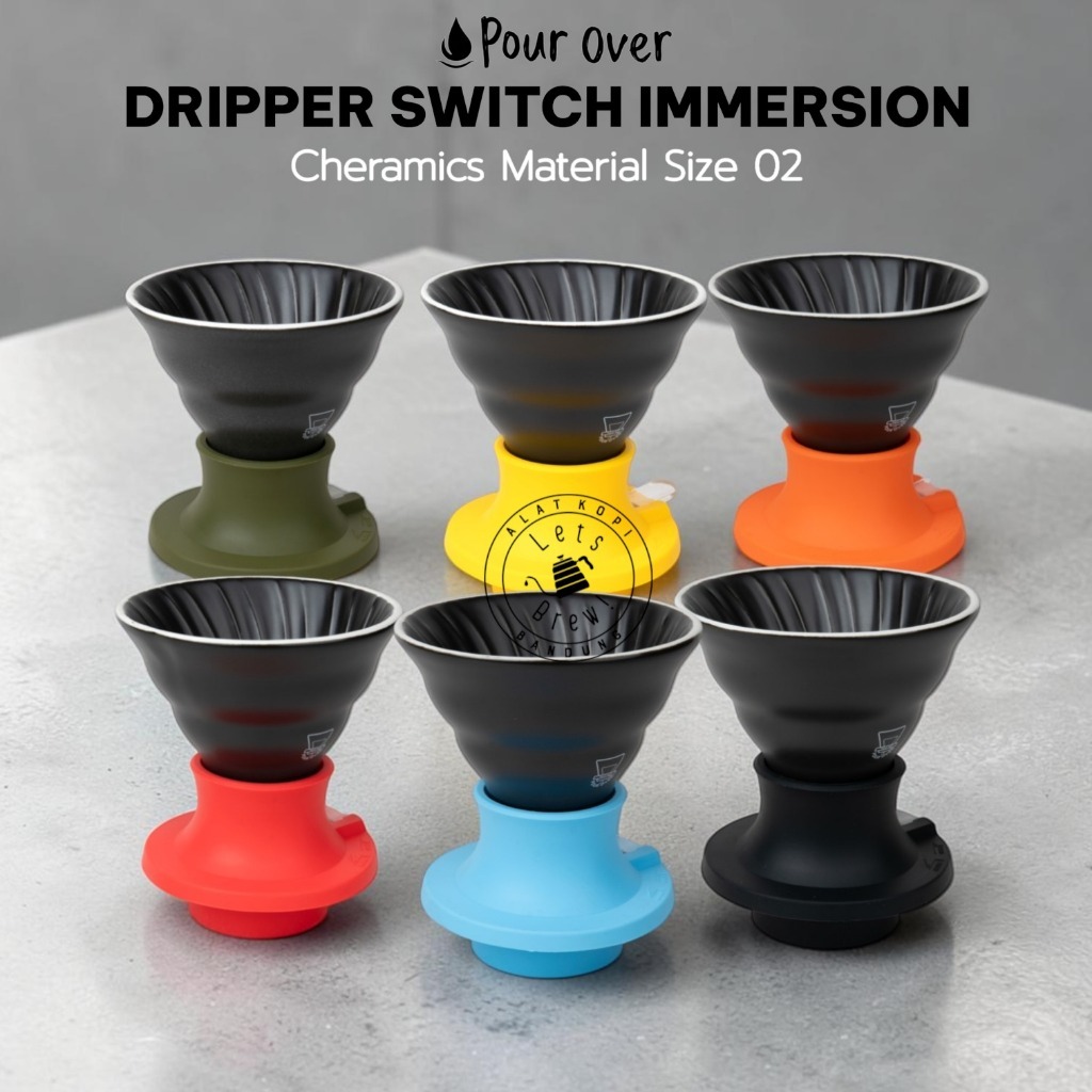 Pour Over Dripper Switch เซรามิคส์ 02 (2-4 ถ้วย) Black Dripper / Switch Dripper / Coffee DripperPour